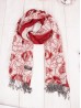 WRINKLE DOUBLE LAYER ROSES SCARF